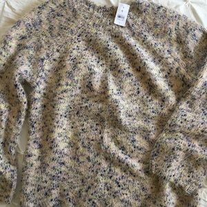 NWT LOFT Oversized Speckled Fuzzy Sweater